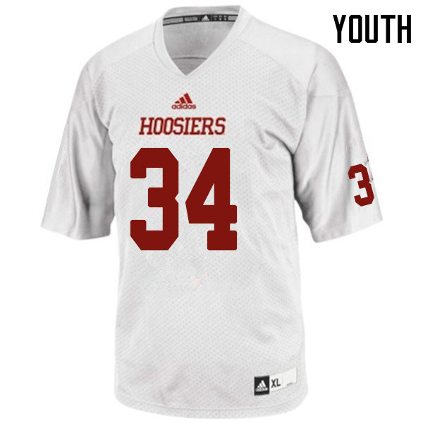 Youth #34 Cam Jones Indiana Hoosiers College Football Jerseys Sale-White